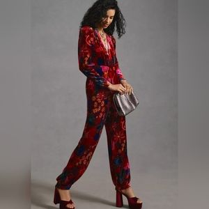 Farm Rio Snake Garden Velvet jumpsuit